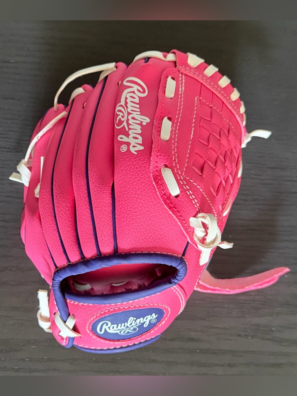 Rawlings Pink and Navy Youth Baseball Glove